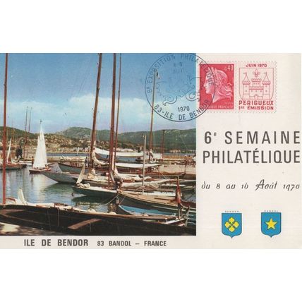 Ile De Bendor 1970 6th Semaine Philatelique FDC Postcard