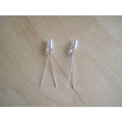 12 VOLT 5 MM DIAMETER 12 volt Wire ended filament lamps x 2 MODELS
