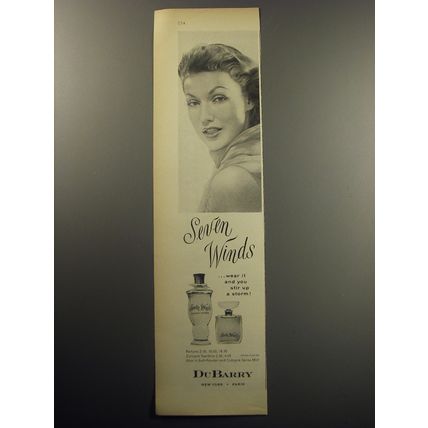 1957 DuBarry Seven Winds Perfume Advertisement