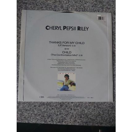 Cheryl Pepsii Riley – Thanks For My Child (6531536) 1988 (12" Single)