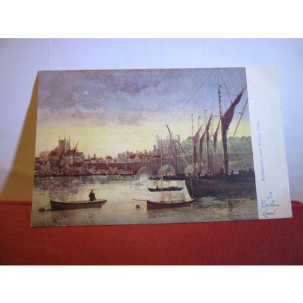 ROCHESTER from stroud pier, KENT used antique postcard tuck 'Oilette' 1903 pm #