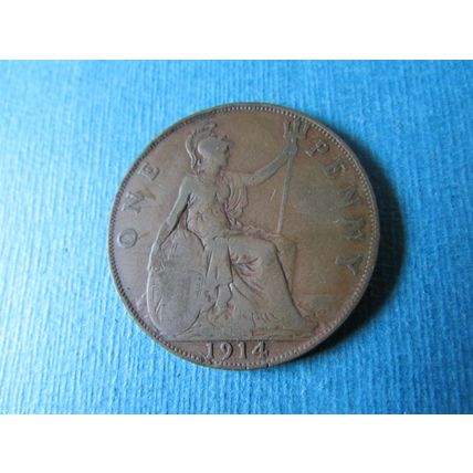 1914 GEORGE V ONE PENNY FREE POST.
