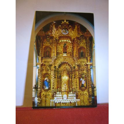 GOLDEN ALTAR, CHURCH OF SAN JOSE, PANAMA CITY, PANAMA unused vintage postcard =