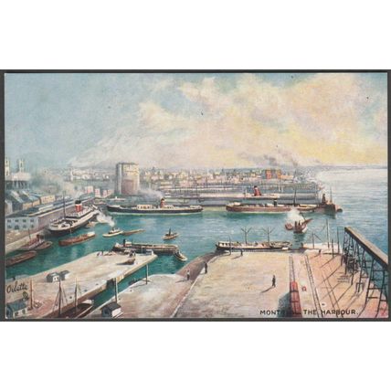 The Harbour, Montreal, c.1905-10 - Tuck's Oilette Postcard
