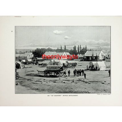 Up Country Dutch Settlement, South Africa, Book Illustration (Print), c1911