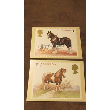 1978 GB PHQ Postcard covers set - Horse Breeds - PHQ30