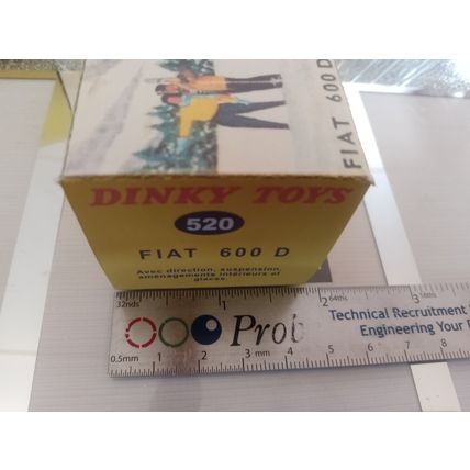 Dinky No520 FIAT 600 D - Reproduction / Replica Box