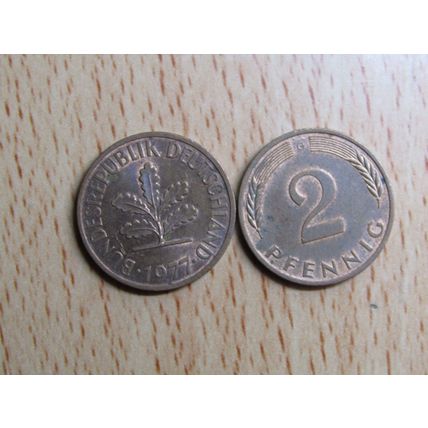 1977g 2 Pfennig Germany Coin