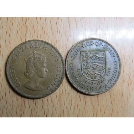 Jersey 1960 Elizabeth ll 1/12th of a Shilling Coin