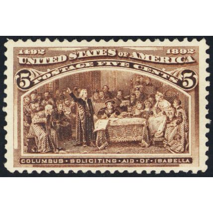 234, Mint VF NH 5¢ - Nice Centering & Fresh! - Stuart Katz