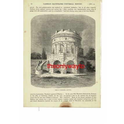 Tomb Of Theodoric, Ravenna, Italy, Book Illustration (Print), 1889