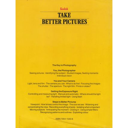 Take Better Pictures by Kodak. Ref: B1329