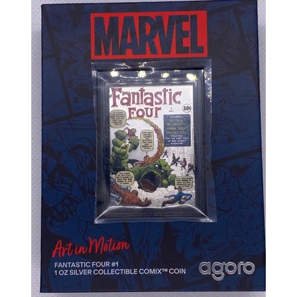 Fantastic Four Collectible 1 Oz Silver Cover #1 Marvel Comix Art In Motion