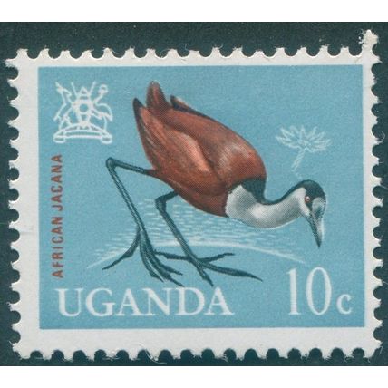 Uganda 1965 10c African Jacana SG114 MNH