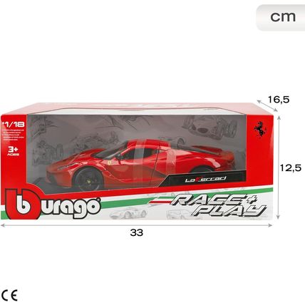 Bburago 1:18 Scale Ferrari Race and Play Laferrari Diecast Vehicle (Colors May V