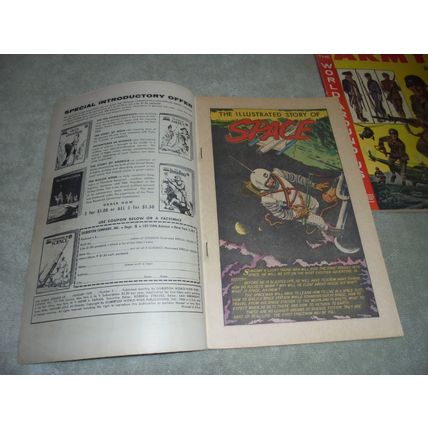 1959 WORLD AROUND US (Classics Illustrated) 5 (Space) & 9 (Army)! 1/2 GUIDE!!