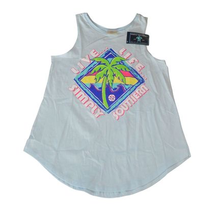 Simply Southern Women's Tank Top Medium 100% Cotton Live Life Simply Design