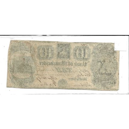 1857 Bank of Manchester Michigan $10.00 Bill Ex