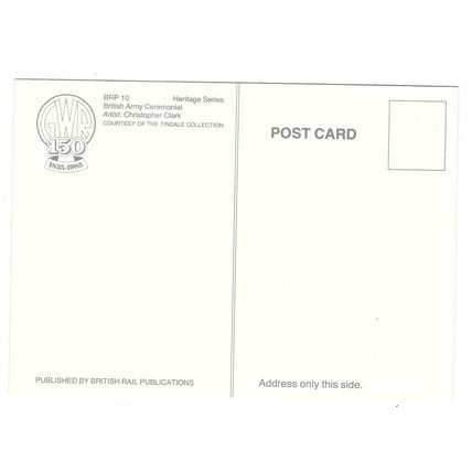 RAIL ADVERTISING B.R ARMY CEREMONIAL CARD NO BRP 10