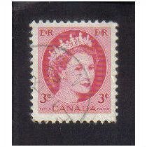 1954 canada queen elizabeth11 3c f/u sg465f