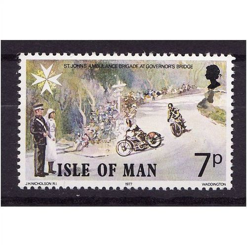 1977 Isle of Man, St John's Ambulance, TT Races, NH Mint stamp, SG 100