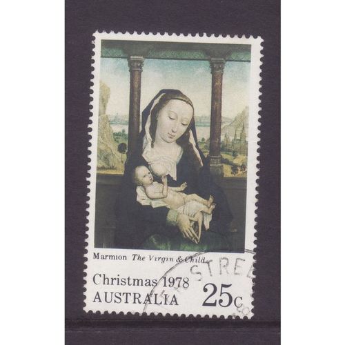 AUSTRALIA 1978 SG 697 25c VIRGIN AND CHILD FINE USED#