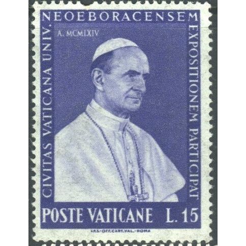 Vatican City 1964 - SG427 - L15 blue - Pope Paul V1 - MH