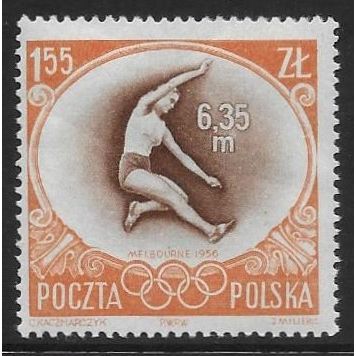 Mi 994: Elizabeth Krzesińska's-Duńska's Olympic Gold Medal in the Long Jump.