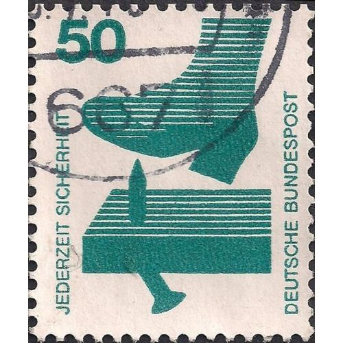 GERMANY, Accident Prevention, Nails, green 1973, 50pf, #2