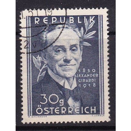AUSTRIA 1950 BIRTH CENTENARY ALEXANDER GIRADI VALUE USED SG1223