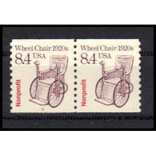 2256 8.4c Wheel Chair Very Fine MNH Dry Gum CNP Left 3 PA0931