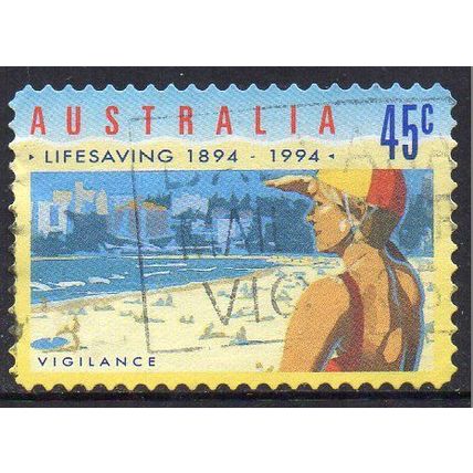 Australia 1994 Lifesaving Centenary - Vigilance 45c s/a Used