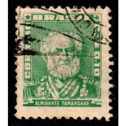 Brazil 1954 Personalities Admiral Tamandare 0,10Cr Used Stamp