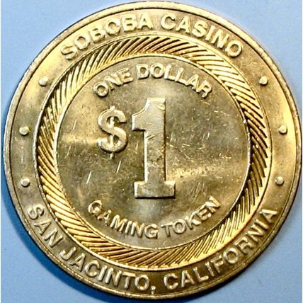 Soboba. $1 Casino Token. San Jacinto, CA. R24