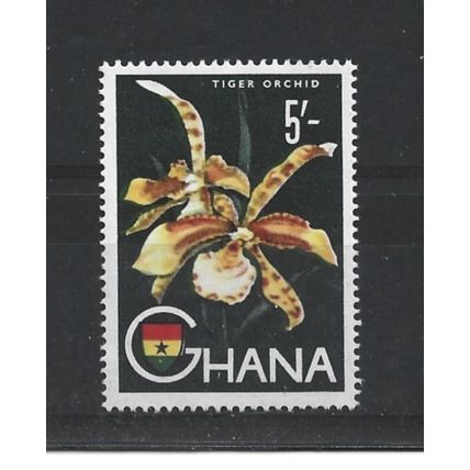 Ghana.SG224 5s Tiger Orchid.Mounted Mint.Feb24