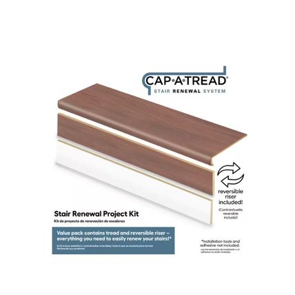 Cap A Tread Cherry Lane Oak w/ Reversible Riser Kit 2 PCK
