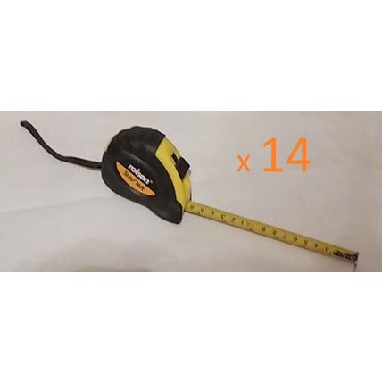 14 ROLSON 16 FT / 5m STEEL MEASURING TAPES IMPERIAL/METRIC c/w BELT CLIP & STRAP