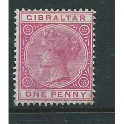gibraltar stamps victoria sg9 unused sg 9 no gum cv £50