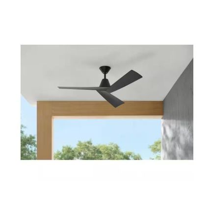 H D Easton 52 in. Indoor/Outdoor Matte Black with Matte Black Blades Ceiling Fan