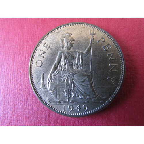 1949 GEORGE VI ONE PENNY FREE POST. (ed) m AR
