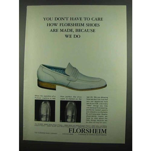 1974 Florsheim Riviera Shoe Ad - Don't Have to Care