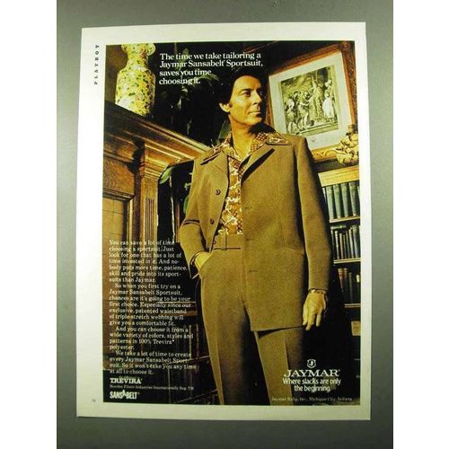 1976 Jaymar Sansabelt Sportsuit Ad - Saves You Time