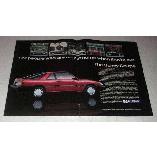1987 Nissan SLX Coupe Car Ad - At Home When Out
