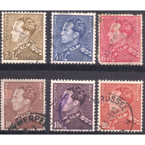 Belgium 1936 - King Leopold 111 collection x 6 (see description) - used