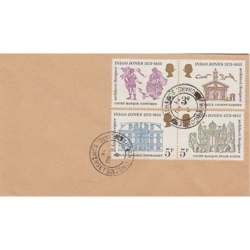 GB 1973 Inigo Jones set FDC Chard Somerset pm see others
