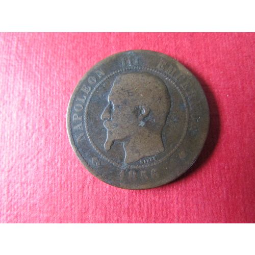 1856 FRANCE DIX CENTIMES K MINT MARK FREE POST. AAA