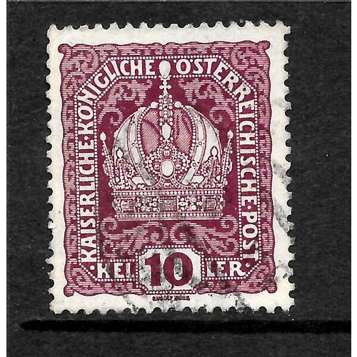 AUSTRIA 1916 SG 250 10H RED IMPERIAL AUSTRIAN CROWN FINE USED