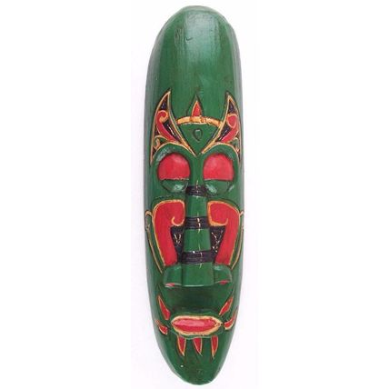 World Bazaars Inc. 20" Hand Carved Wooden Indonesian Tribal Tiki Mask