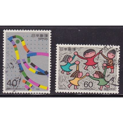 JAPAN 1986 INTERNATIONAL PEACE YEAR SET USED SG1865-6