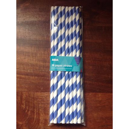Asda 12 Packs of 16 = 192 Party Paper Straws Brand New in Packs